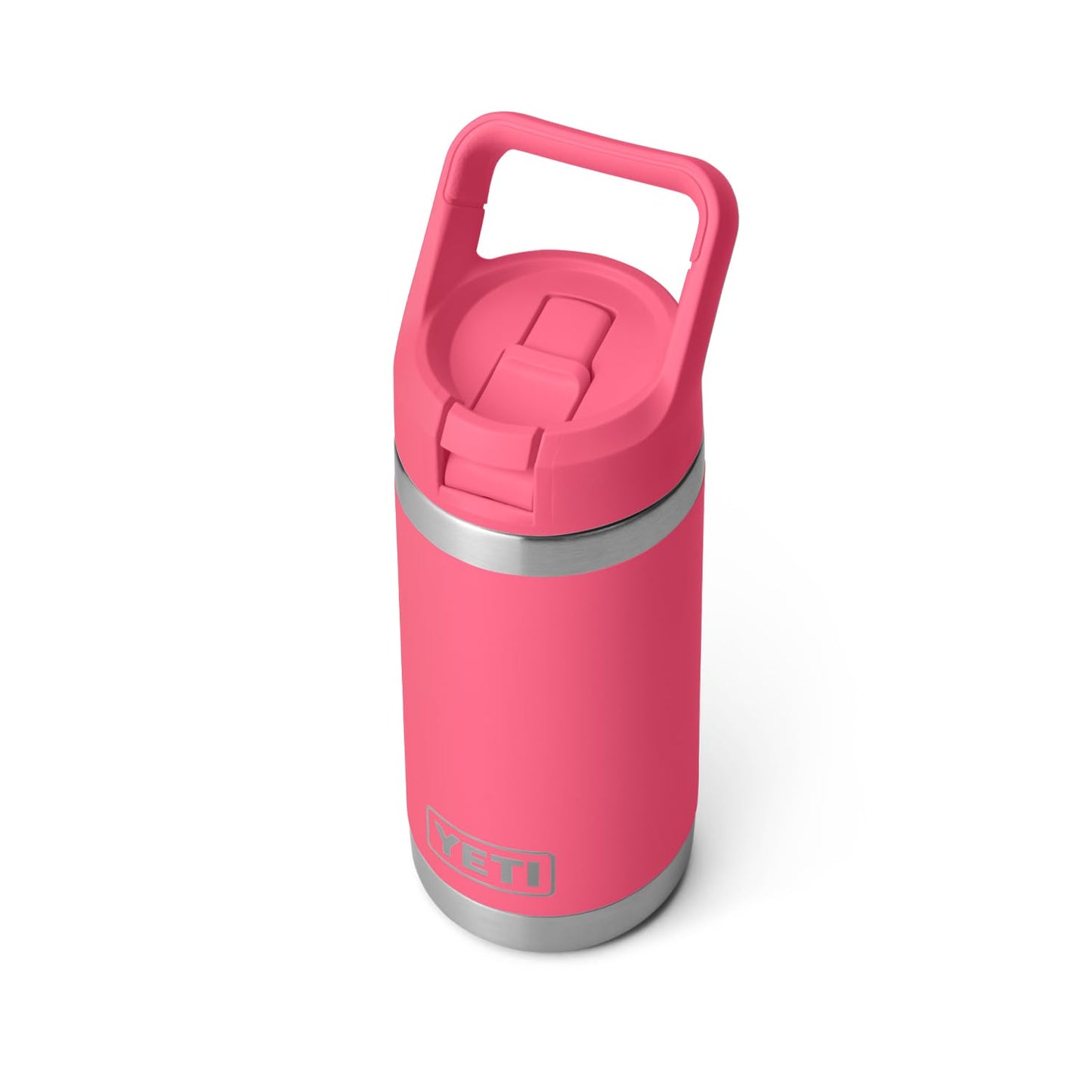 YETI Rambler Jr. 12 oz Kids Bottle, with Straw Cap, Tropical Pink