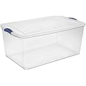 UlovelyM 105 Qt. Latch Box Plastic Storage Bin Tote Organizing Container With Durable Lid, Stackable and Nestable Snap Lid Plastic Storage Bin, 1…