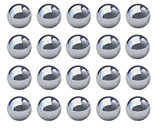 Four Brothers 1/2" Replacement Chromium Steel Balls for GraviTrax and Gravity Maze STEM Marble Run and Games (20 Pack)