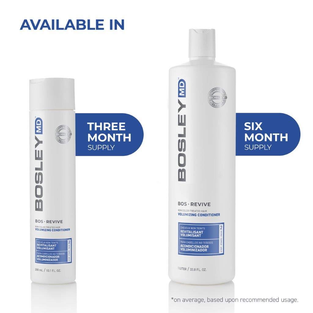 BosRevive Volumizing Conditioner for Noticeably Thinning, Non Color-Treated Hair - DHT-Blocking Saw Palmetto, Biotin Strengthening, Niacin