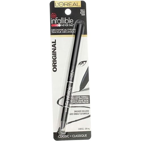 L'Oreal Paris Infallible Never Fail Eyeliner, Black, 0.008 Ounces