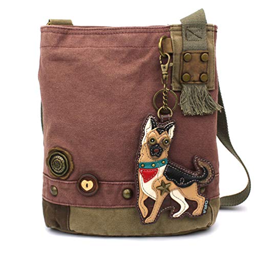 Chala Patch Crossbody - GermanShepherd- Mauve