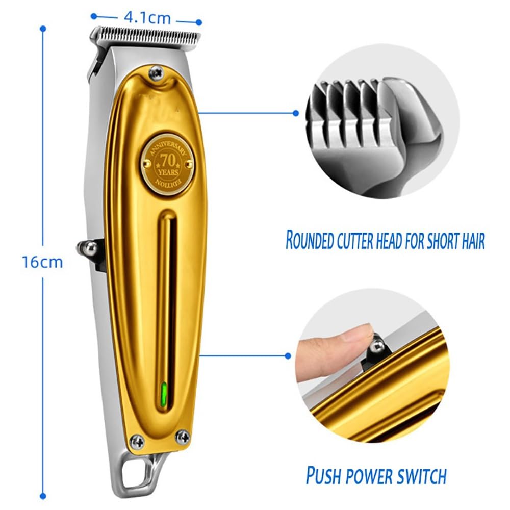 QDKVTNDJZ Mens Hair Clippers, Professional Beard/Hair Trimmer for Men Stylists and Barbers Cordless Rechargeable(Silver) Beauty and Personal Care QDKVTNDJZ