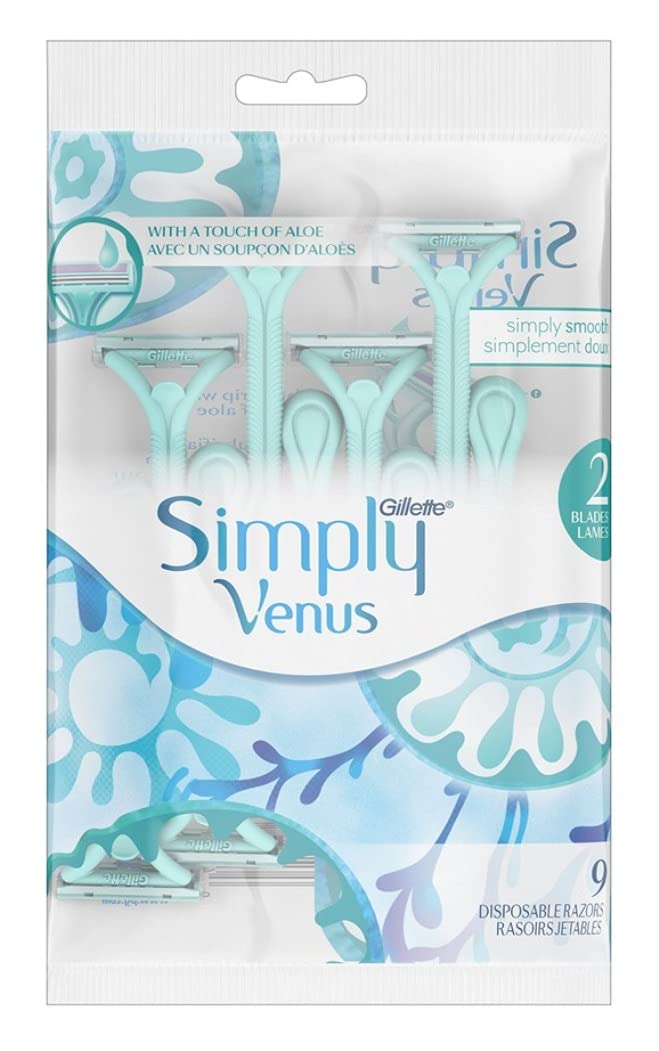 Womens Simply Venus Disposable Razors 9 Count