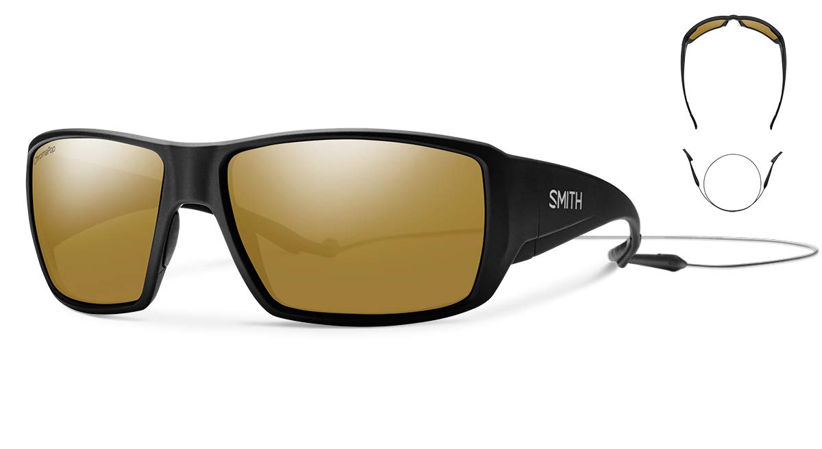 Smith Optics Adult Guides Choice Lifestyle Sunglasses/Eyewear, Matte Black/Polarchromic Ignitor, Large, one size (GCRPPIGMB)