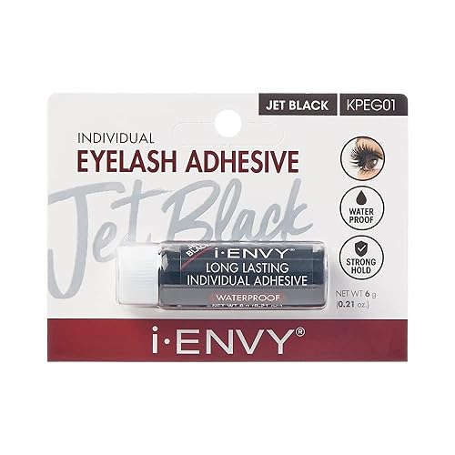 i-Envy Semi-Permanent Lash Glue Adhesive for Individual Cluster Lashes & Lash Extension, Waterproof Strong Hold, Long-Lasting Up to 2 Weeks