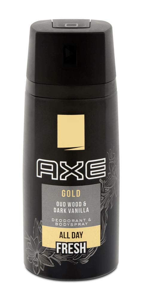 AXE Body Spray Gold Oud Wood & Fresh Vanilla, 5.07 oz (Pack of 3) (Package May Vary)