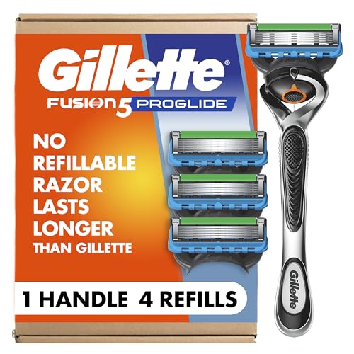 Gillette Fusion ProGlide Shaving Razor for Men, 1 Handle + 4 Blade Refills Beauty and Personal Care Gillette Default Title
