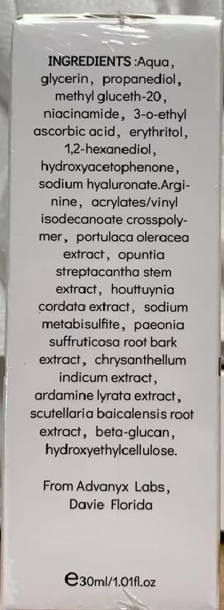 AdvanyxSkin Vitamin C Serum for Face - with Hyaluronic Acid, Niacinamide & Salicylic Acid - Skin Brightening Serum - Anti Aging, Reduce Wrinkles