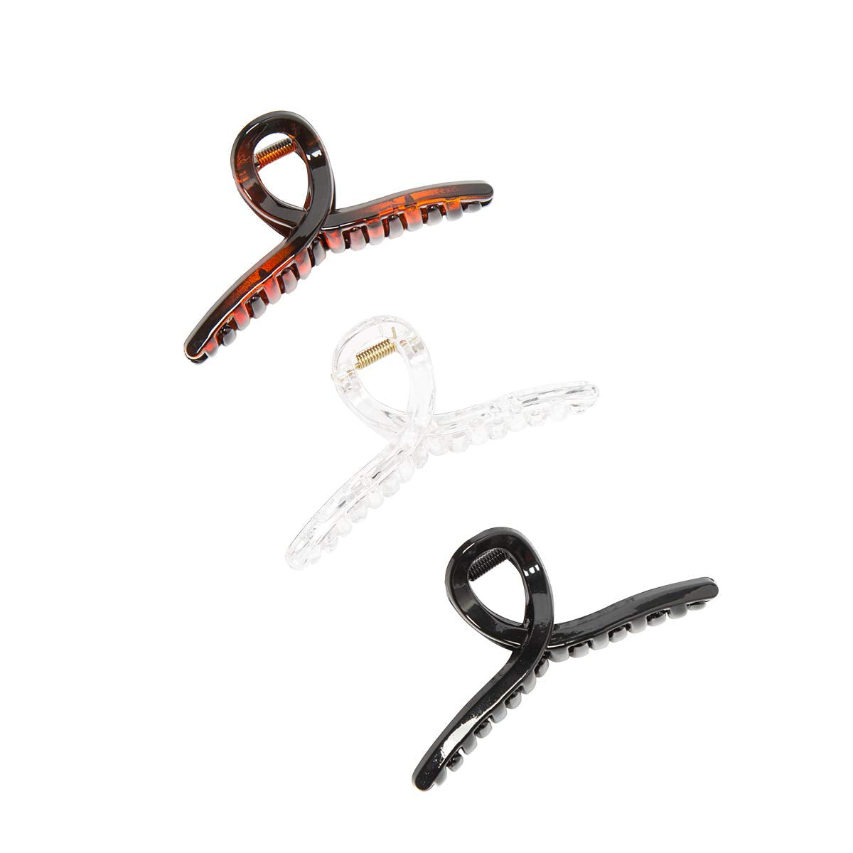 Kitiin Thin Hair Clips Strong holding teeth interlocking Women butterfly Clips for thin Hair 3 Count In set banana hair clips (mixed colors thin hair