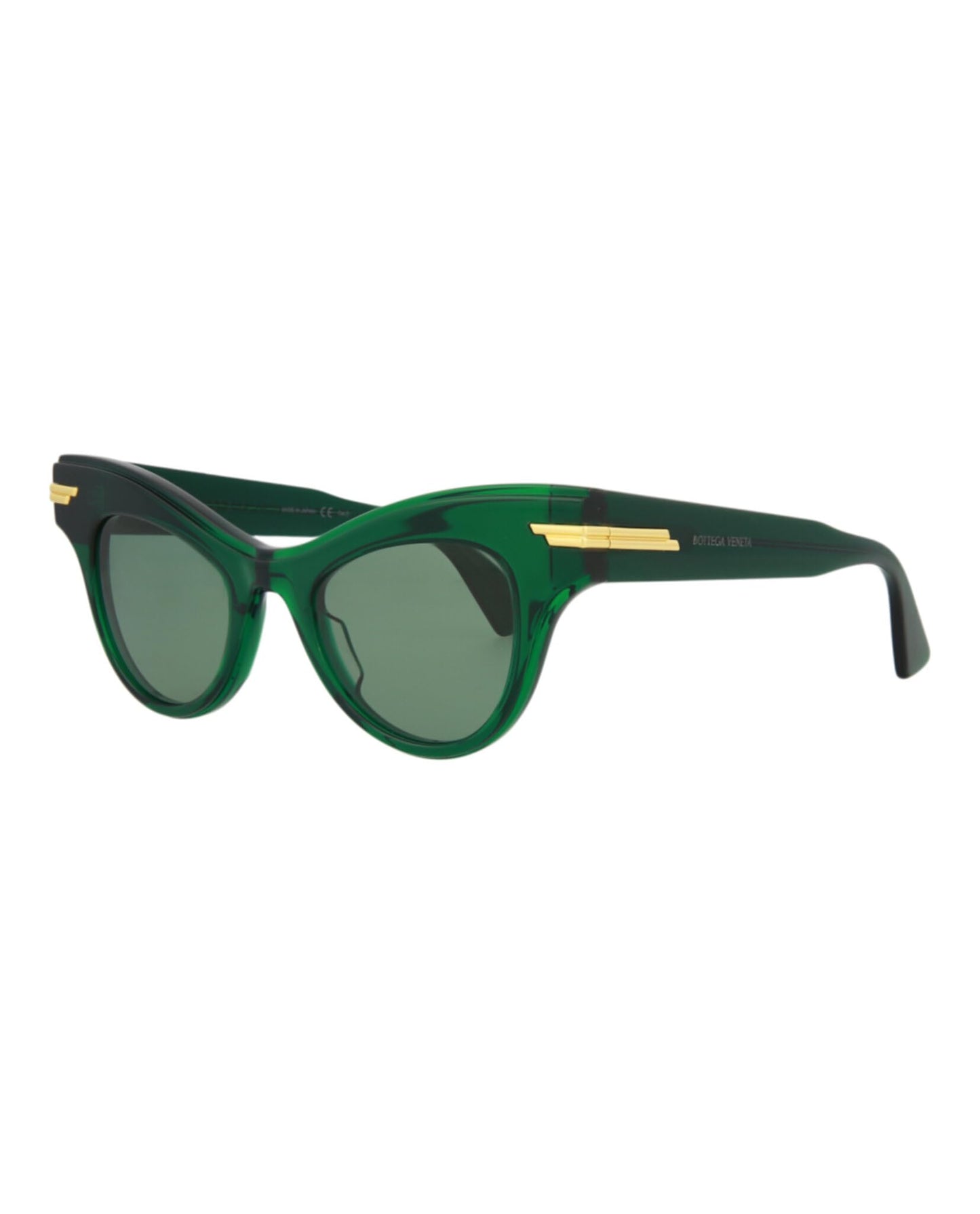 Bottega Veneta Cat Eye Sunglasses Green Luxury Eyewear Made In Japan Acetate Frame Designer Fashion for Everyday Luxury