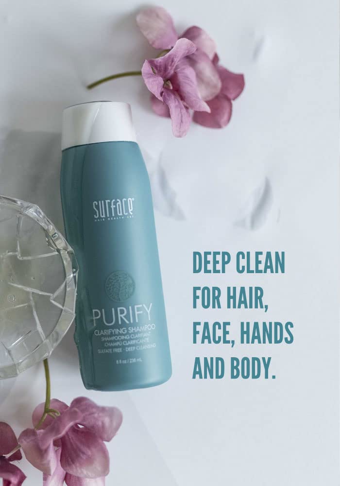 SURFACE Hair - Purify Clarifying Cleansing Shampoo - Clarify, Deep Cleanse, Sulfate Free - 8 fl oz