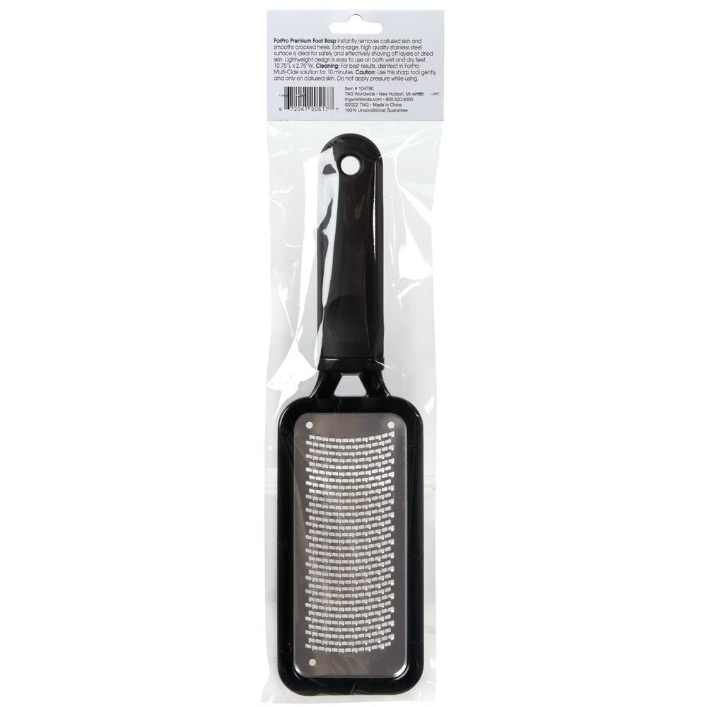 ForPro Professional Collection Premium Stainless Steel Foot Rasp, Colossal Foot File & Callus Remover, Instantly Removes Calluses & Smooths Cracked