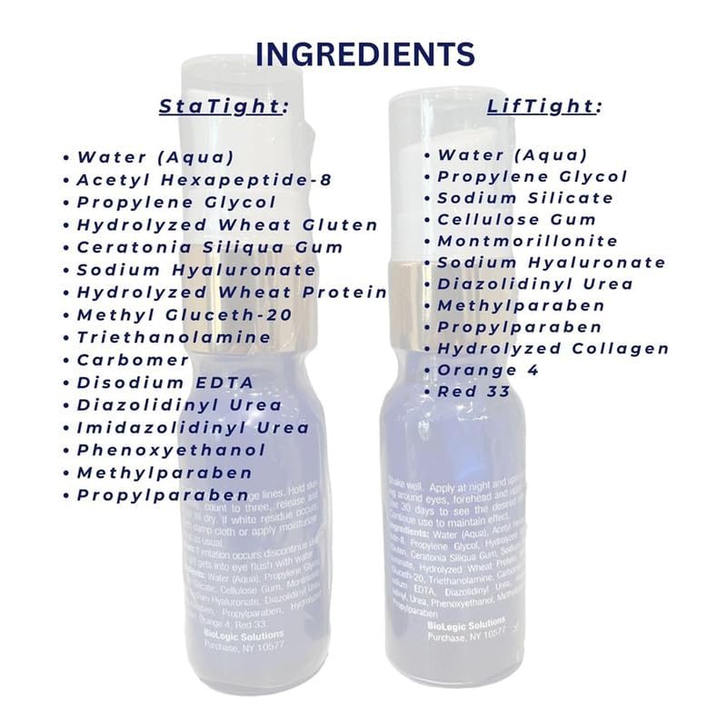 Sta-Tight & LifTight, Anti Aging Serum & Instant Face Lift Serum, The Perfect Duo Helps Reduce Appearance of Fine Lines & Wrinkles Instantly