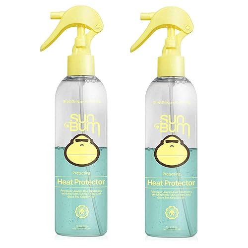 Sun Bum Protecting Heat Protector Spray | Heat Protectant Hair Spray | Frizz Control | Sulfate Free | Paraben Free | Color Safe | 6 Ounce Bottle | 2