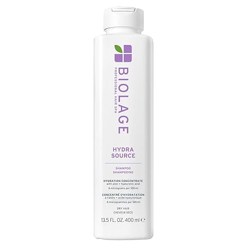 Biolage Hydra Source Shampoo - Softens, Moisturizes & Adds Shine, For Dry Hair, Infused with Micro-Filtered Aloe Vera & Fermented Hyaluronic Acid
