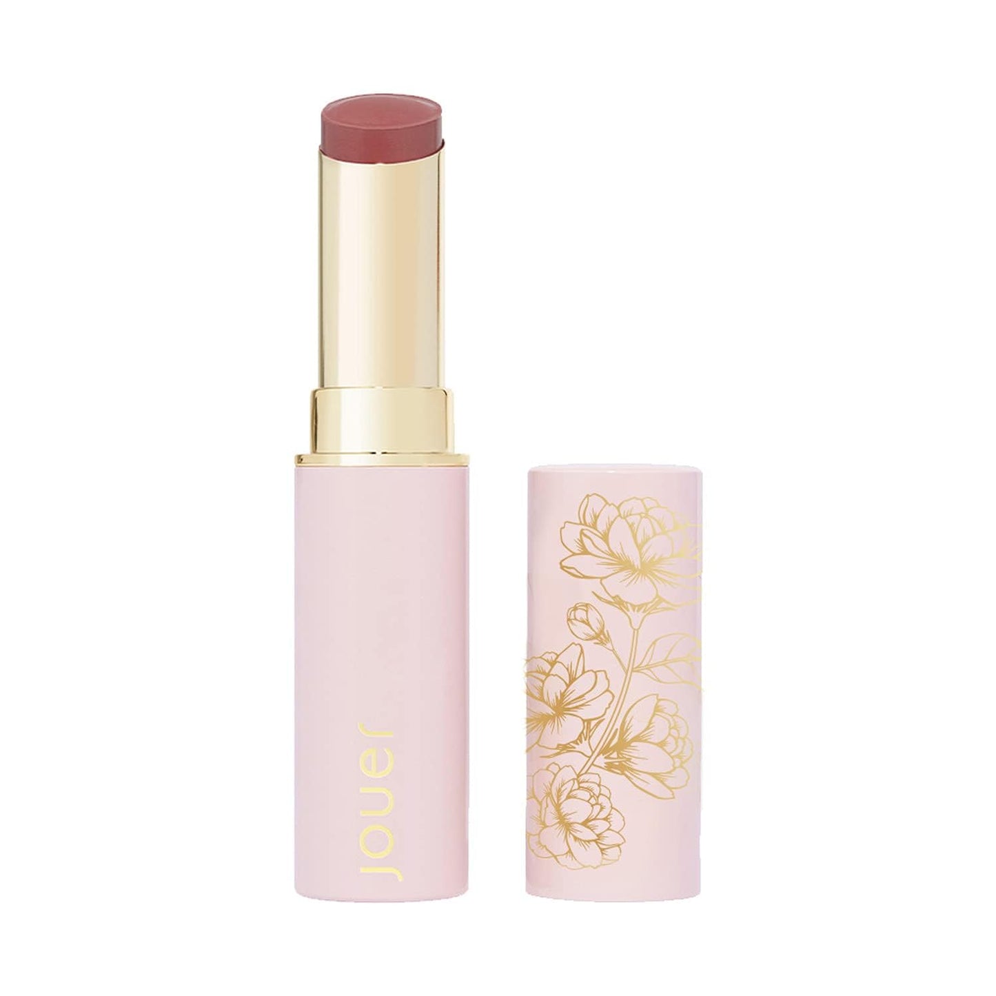 Jouer Bare Rose Lip Kit - Essential Lip Enhancer Shine Balm and Lip Liner Duo - Tinted Lip Balm - Jojoba Seed Oil and Maxi Lip - Valued at $46
