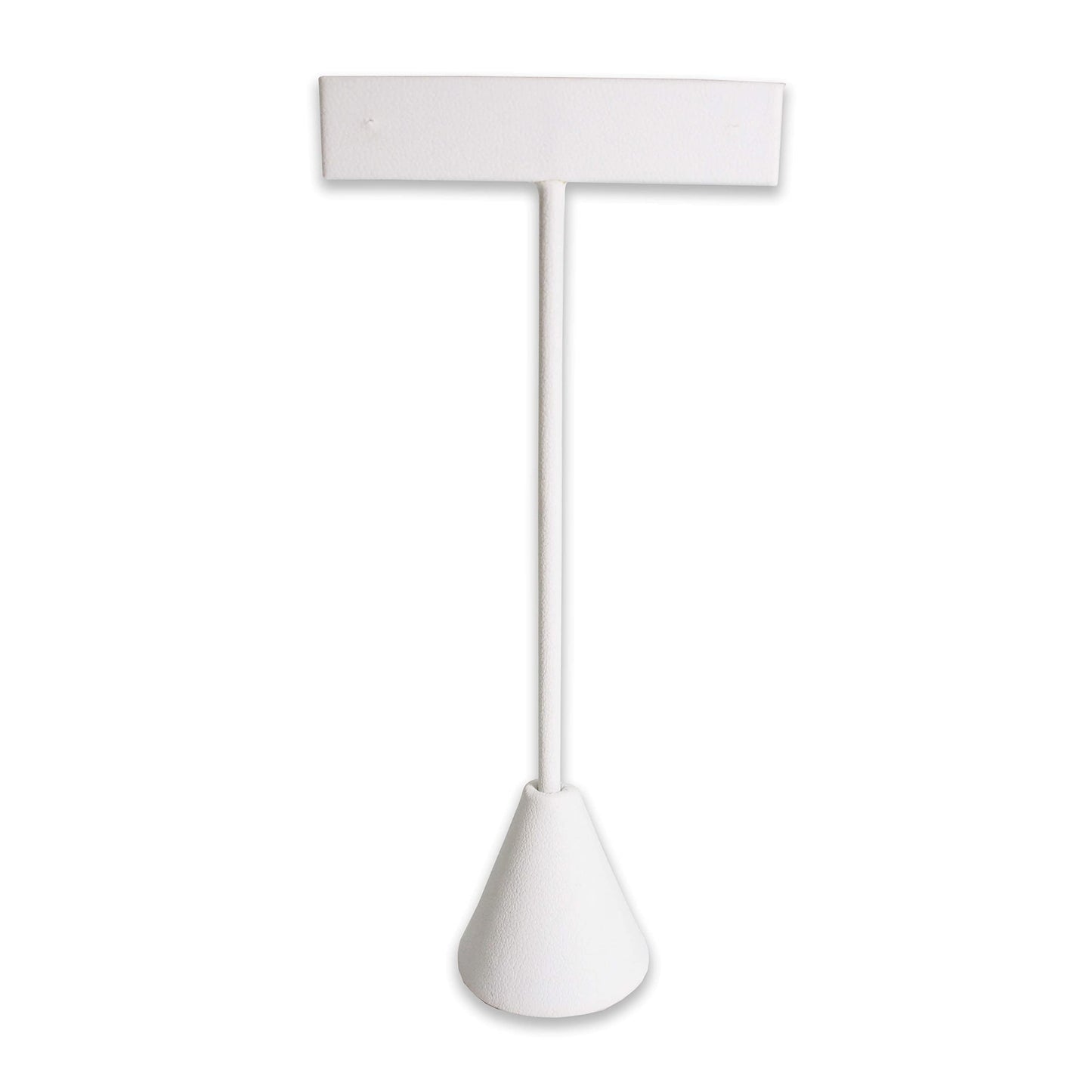 N'ice Packaging - 3 Qty White Leatherette 5.75" High Free-Standing Earring T-Stand Display, T Shape Holder for Tradeshow, Home Business, Promotion…