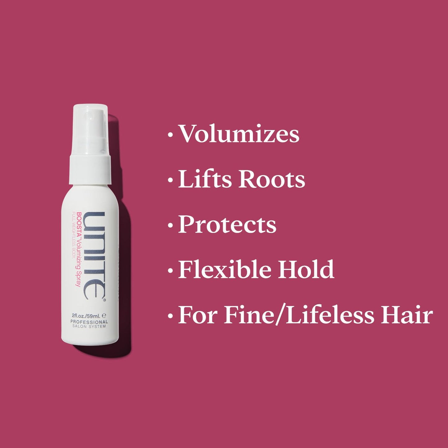 UNITE Hair - BOOSTA Volumizing Spray - Weightless, Body-Boosting Texture & Lift for Fine Hair - Adds Fullness, UV & Heat Protection, Paraben-Free