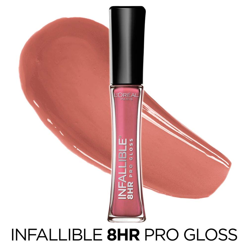 L’Oreal Paris Makeup Infallible 8 Hour Hydrating Lip Gloss, Sunset, 0.21 Fl. Oz