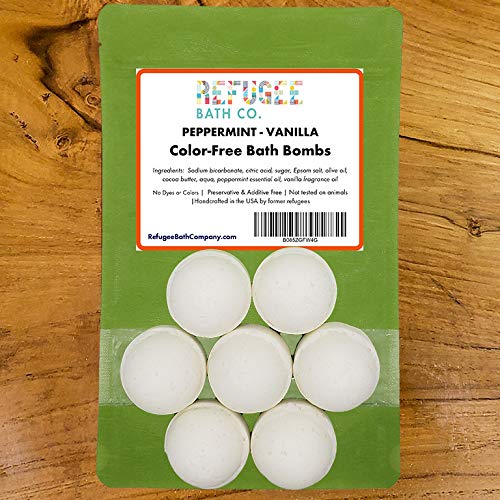 Color-Free Bath Bombs 7 Pack | 2.5 oz. Each | Cocoa Butter and Plant-Based Ingredients with No Dyes of Any Kind | Support Refugee Employment in USA…