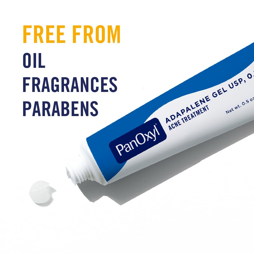 PanOxyl Adapalene 0.1% Leave-On Gel, Retinoid Gel Acne Treatment, 30-Day Supply, Acne Prone Skin, Oil, Fragrance, and Paraben Free, 0.5 oz Beauty and Personal Care PanOxyl