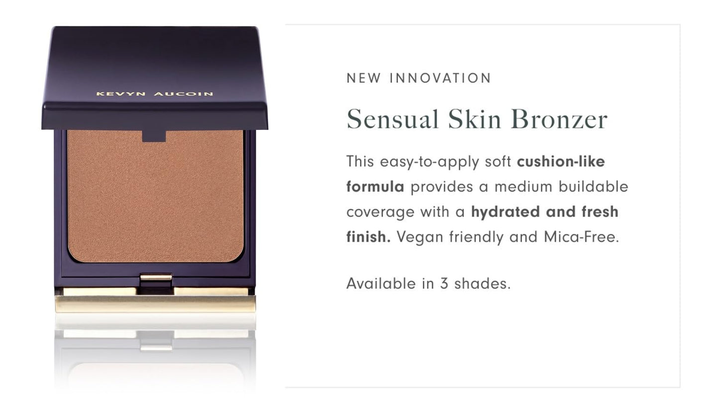 Kevyn Aucoin Sensual Skin Bronzer, Twilight - Deep (Rich terracotta warmth for deeper complexions): Get a sun-kissed glow. Cream-to-powder formula