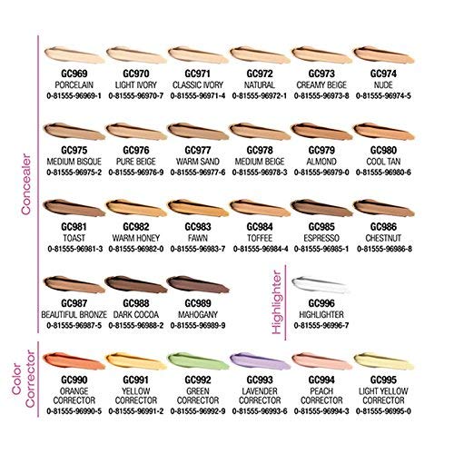L.A. Girl Pro Conceal HD Concealer GC973, Creamy Beige, 0.25 Oz
