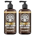 Viking Revolution Sweet Tobacco Mens Shampoo and Conditioner Set with Biotin and Jojoba Oil - Natural Hair Shampoo and Hair Conditioner for Men
