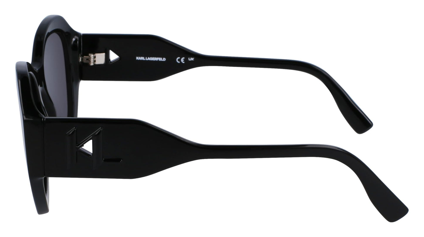 KARL LAGERFELD Women's Sunglasses KL6146S - Black with Solid Grey Lens