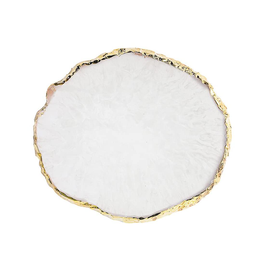 Resin Nail Art Palette, Nail Painting Mixed Color Palette, Gilded Edge Nail Gel Color Makeup Display Board Pallet (White) Beauty and Personal Care GAOSENLONK Default Title