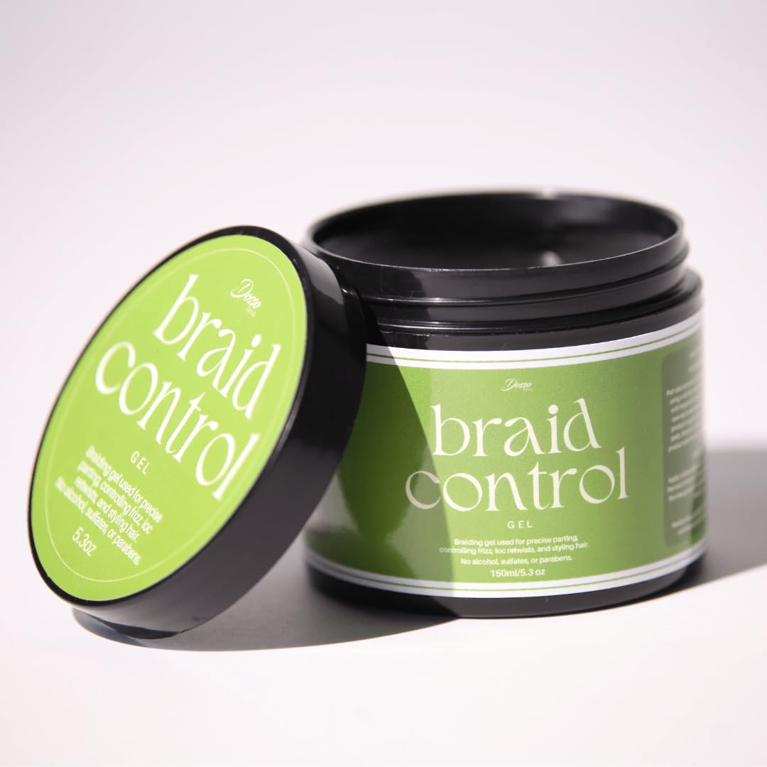Dosso Beauty Braid Control Gel for Box Braids, Locs, and Twists - Extreme Hold (5.3oz)