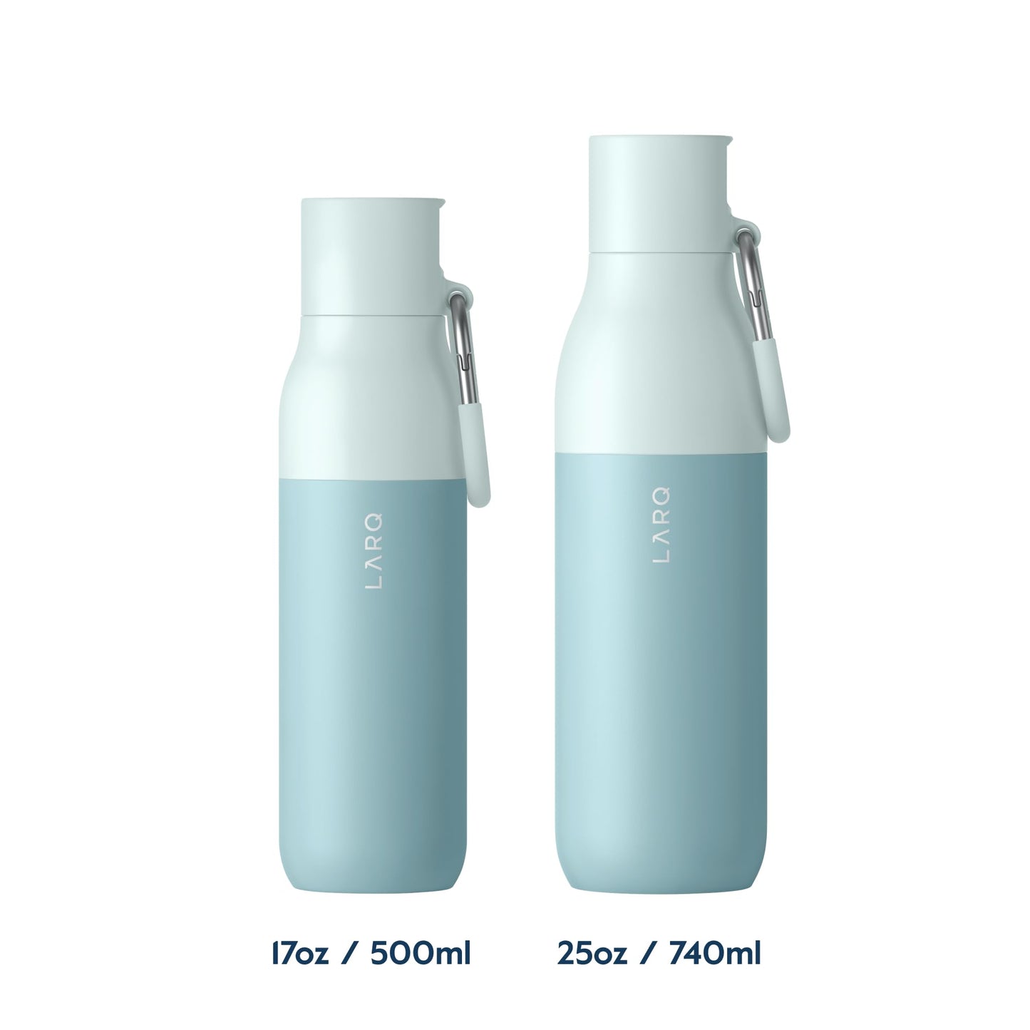 LARQ Bottle Flip Top 17 oz - Reusable Insulated Stainless Steel Water Bottle With Straw | BPA Free | For Sports, Gym, and Travel | Keep Drinks Cold