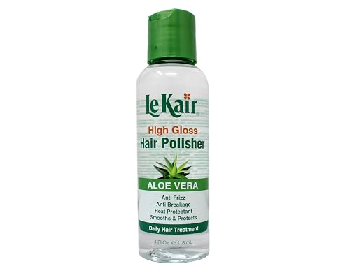 LeKair High Gloss Hair Polisher with Aloe Vera, Anti Frizz, Anti Breakage, Heat Protectant, Smooths & Protects Daily Hair Treatment 4 fl. Oz