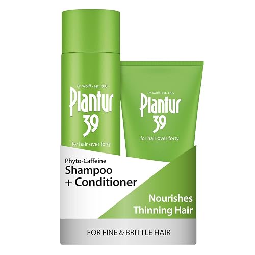 Plantur 39 Fine and Brittle Hair Shampoo and Conditioner Bundle I Promotes Natural Hair Growth I Phyto-Caffeine Formula I Shampoo (8.45 Oz)