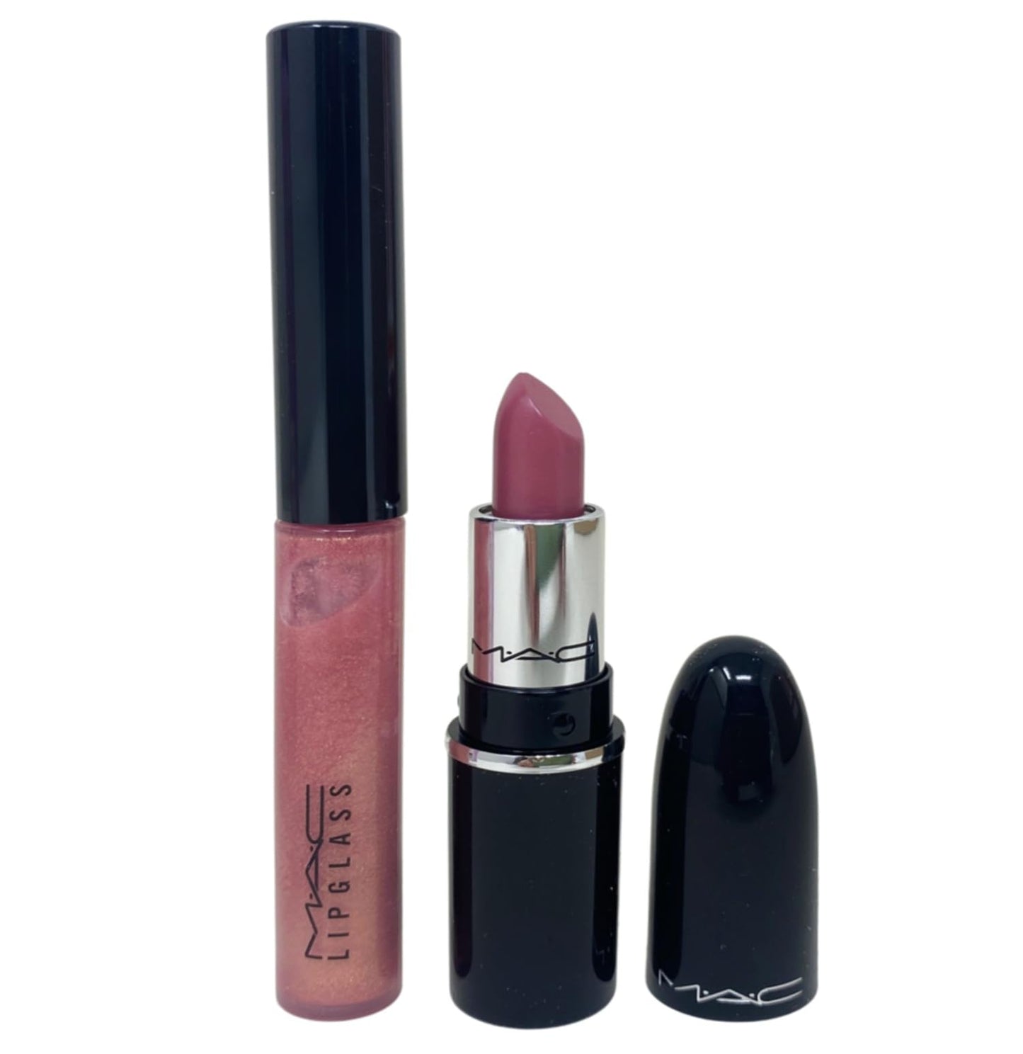 M·A·C Cosmetics Holiday Exclusive Cosmic Kiss Mini Lustreglass Lipstick and Lipglass Duo Set - Syrup/Nymphette