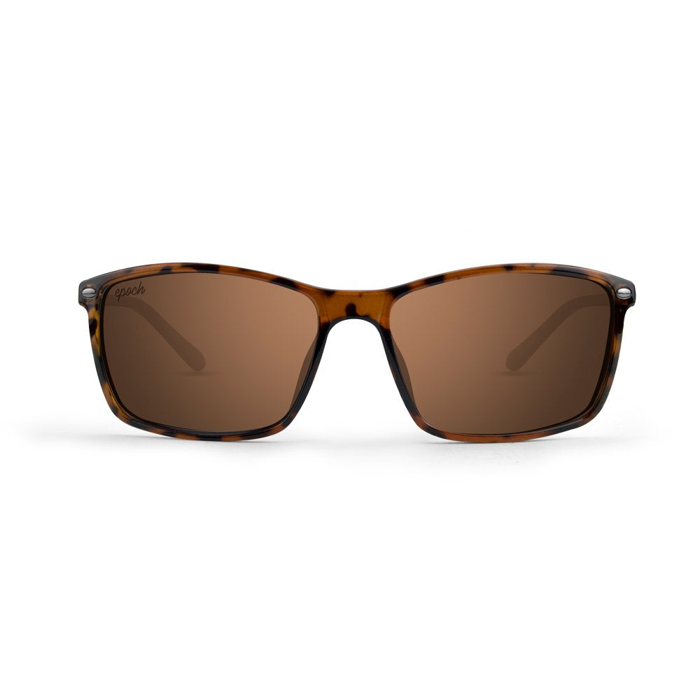 Epoch Eyewear 11 Sport Cycle Sunglasses Tortoise Frame with Color Enhancing Brown Polarized Lens