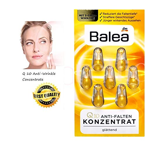 3 Packs of Balea Q10 Anti-Wrinkle Concentrate Serum “21 Capsules”