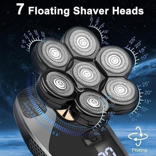 YREAJZVS Electric Razor for Men, 5 in 1 Shaver for Men Electric Shaver Powerful Bald Head Shaver Beard Shaving Machine for Men Razor Husband Boyfriend Beauty and Personal Care YREAJZVS