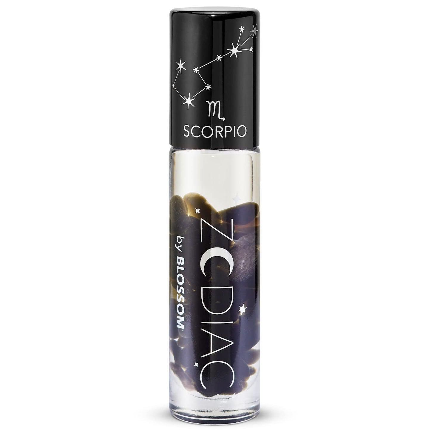 Blossom Lip Gloss Zodiac Sign Vanilla Scented Roll-On Lip Gloss, Moisturizing + Hydrating with Zodiac Crystals, Made in USA, 0.20oz, Scorpio