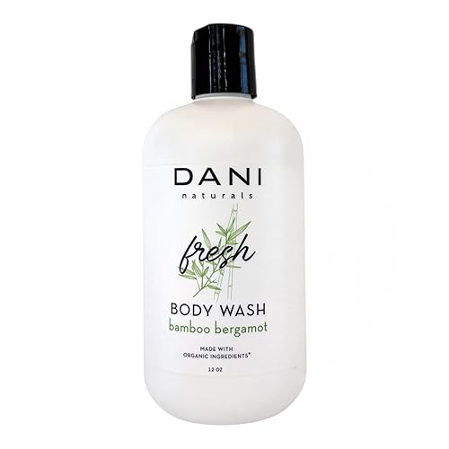 DANI Naturals Bamboo Bergamot Body Wash, Vegan, Sulfate-Free, Made with Organic Ingredients, 12 fl oz