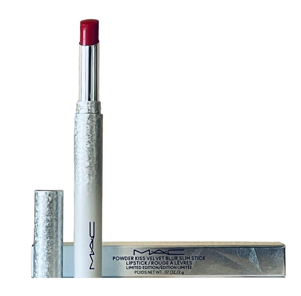 MAC Powder Kiss Velvet Blur Slim Lipstick Limited Edition ~ Merry Cherry