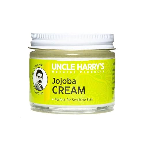 Uncle Harry's Natural Products Jojoba Cream, Smooth Lightweight Fragrance Free Jojoba Esters, Gentle and Non-Comedogenic Perfect for Sensitive Skin