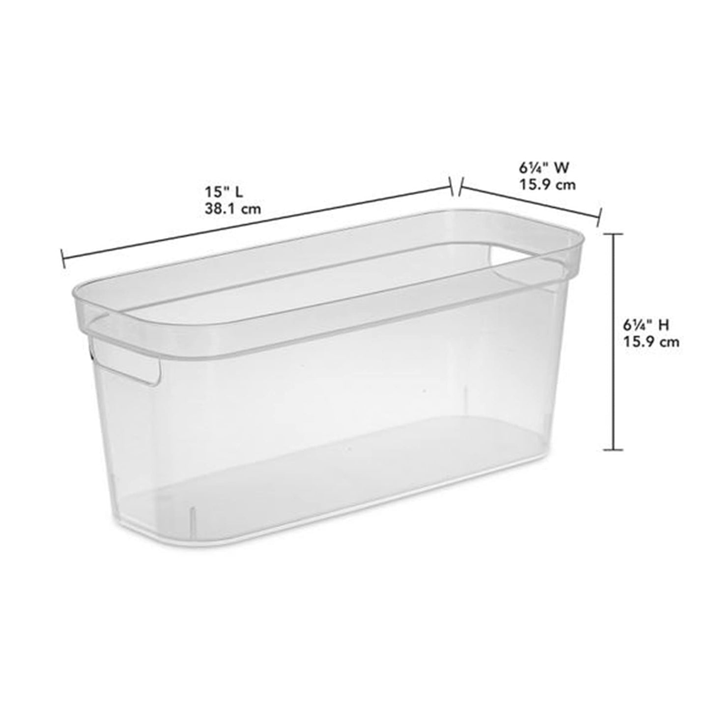 Sterilite 13288608 Narrow Storage Bin Clear - Pack of 8