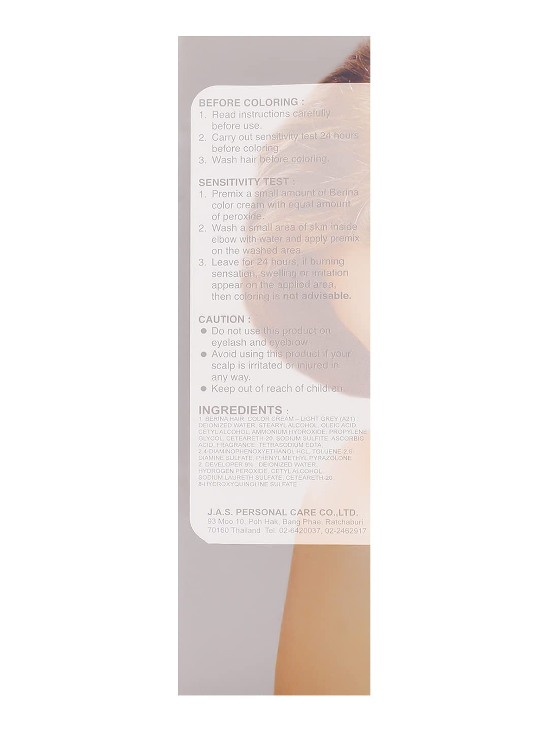 Silver Ash Grey Permanent Hair Dye Cream Lolane Goth by Berina