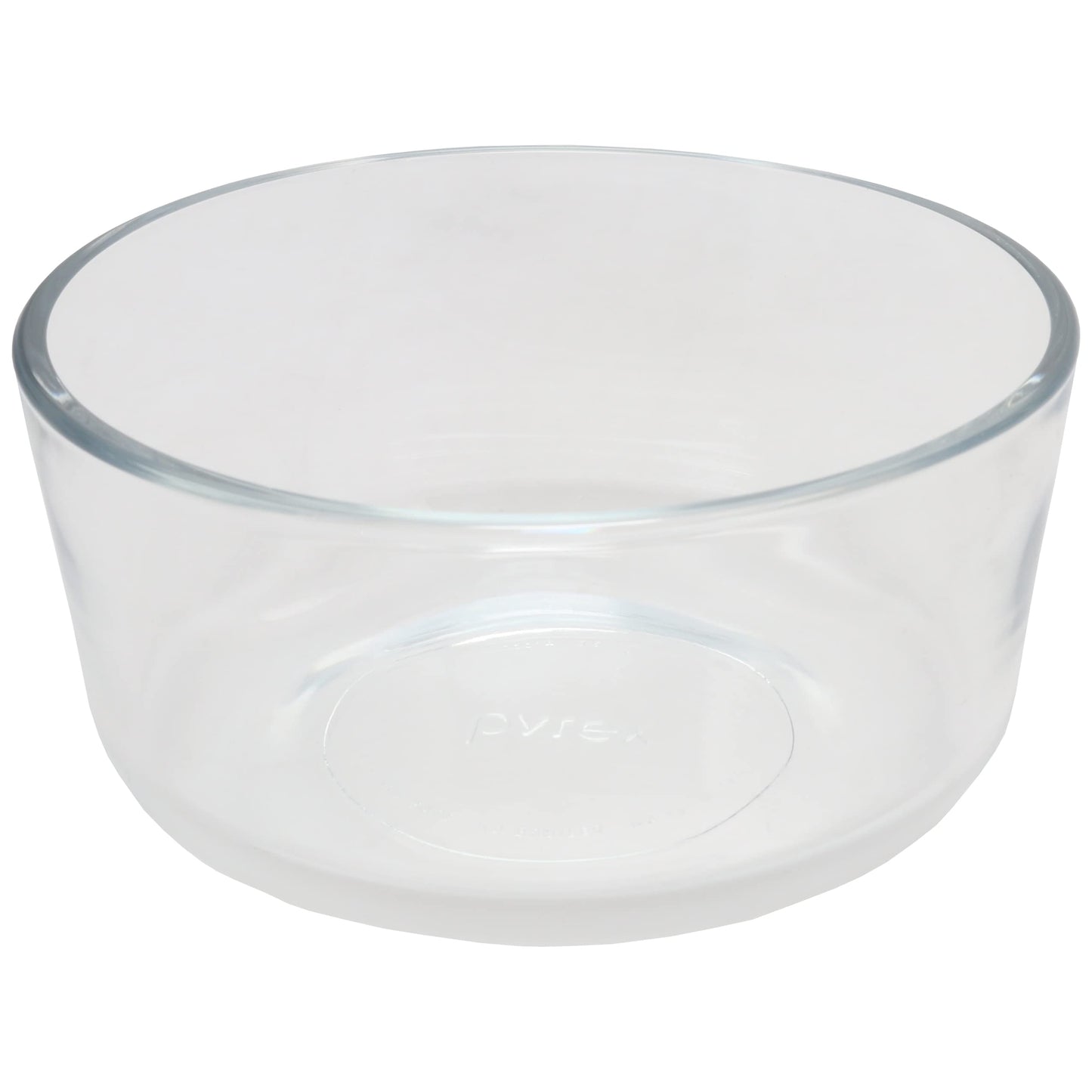 Pyrex Storage 4-Cup Round Dish with Red Plastic Cover, Clear (Case of 4 Containers)