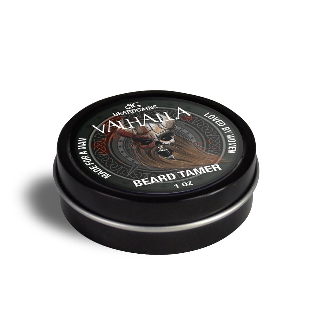 Beard Gains Organic Beard Tamer Tinted Wax: shape, style & groom facial hair with natural hold. Easy wash-out, all-day control. For all beard types