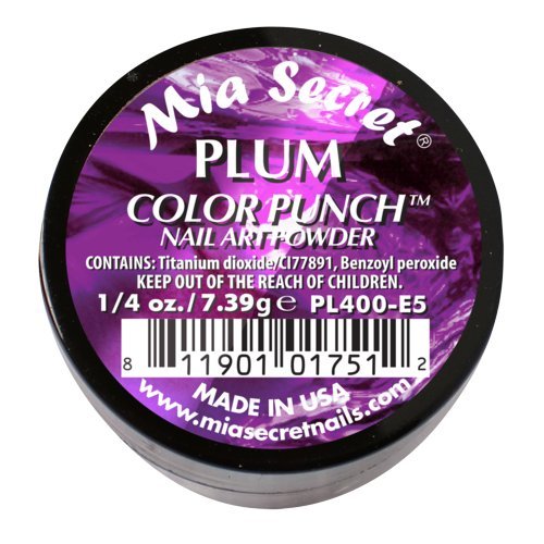 Mia Secret Professional Color Punch Collection Acrylic Powder ( Pick Your Color ) (Plum) Beauty & Personal Care Mia Secret