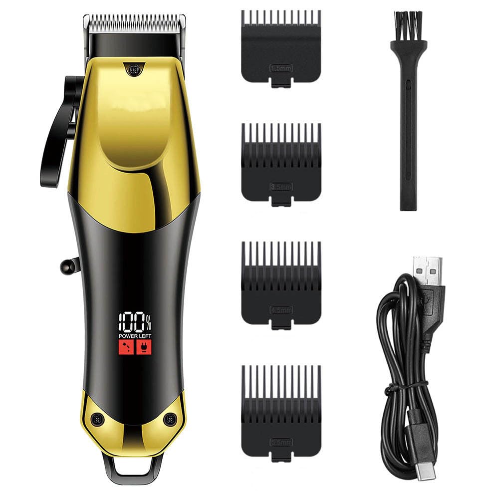 Hair Clippers for Men Professional, Cordless Cutting Kit withLED Digital Display and 4 Limit Combs Rechargeable Haircut for Barber & Home Use Beauty and Personal Care QDKVTNDJZ