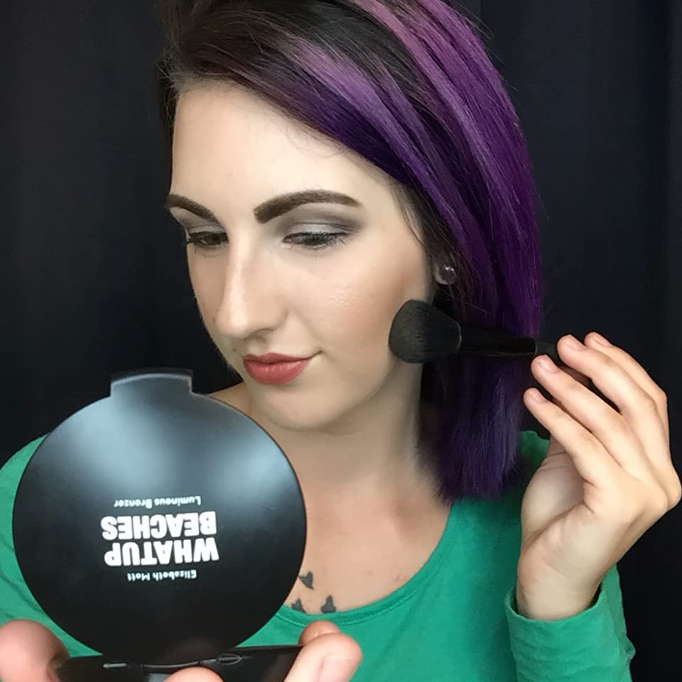 Elizabeth Mott Whatup Beaches Bronzer - Vegan & Cruelty-Free Face Powder for Contouring, Highlighting & Bronzing - Lightweight, Blendable Formula